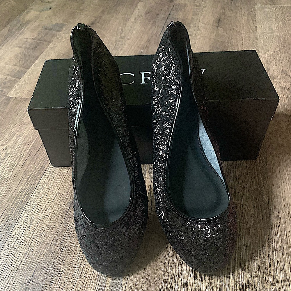 JCrew glitter ballet flats. Brand new never worn!